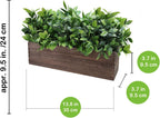 Rectangular Farmhouse Wood Artificial Plant — 14" - View 3