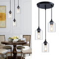 Adjustable Farmhouse Metal Pendant Light — 3-Light