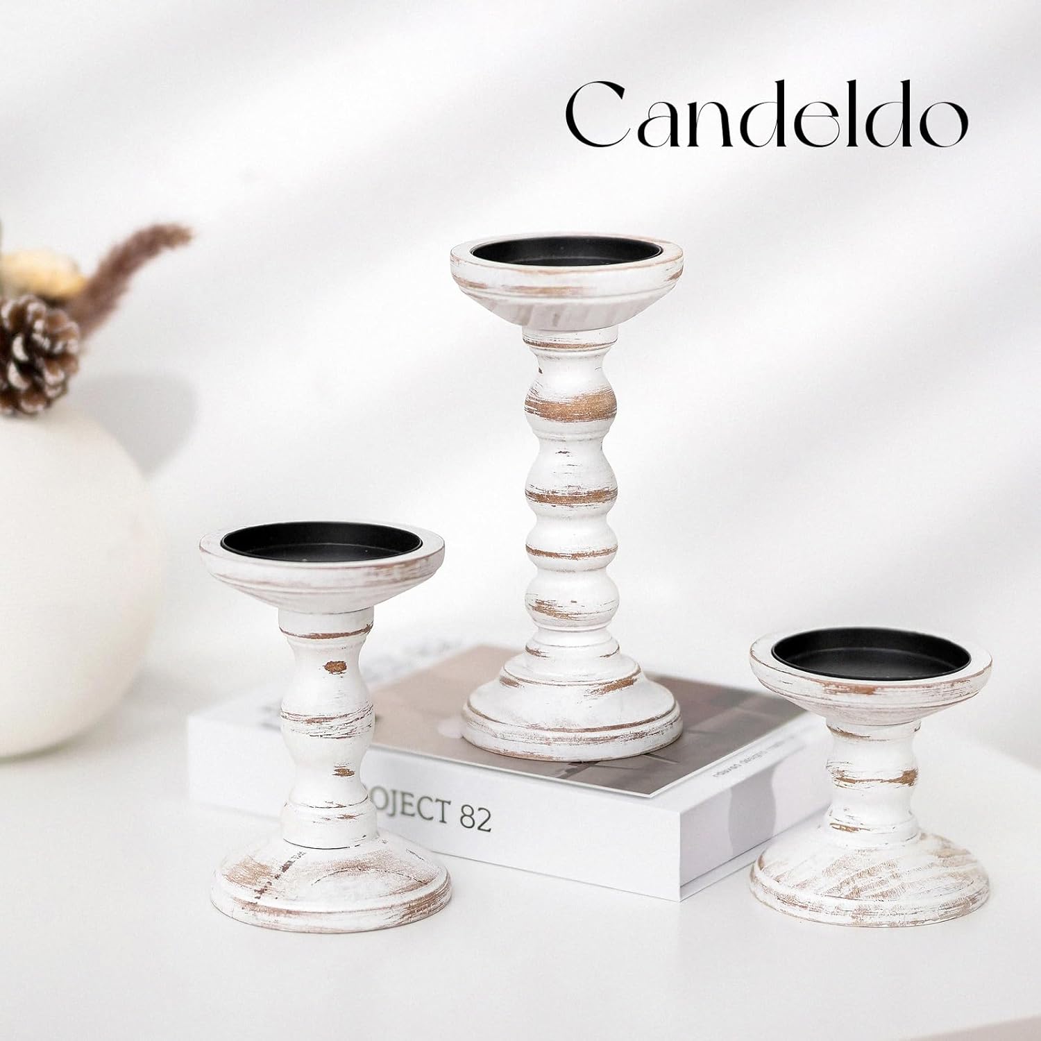 Farmhouse Black Candle — Set of 3 - View 5