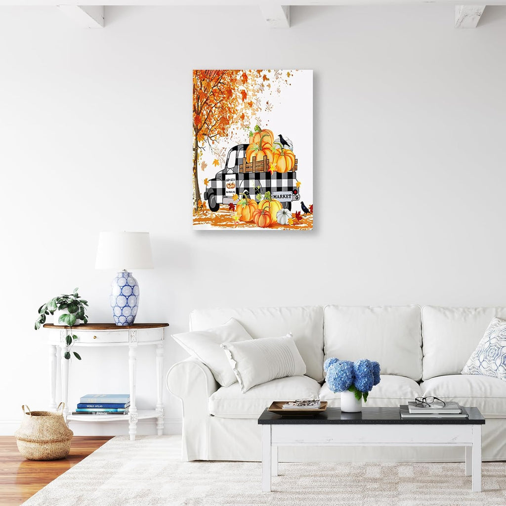 Framed Blue Canvas Wall Art — 12x16 - View 7