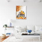 Framed Blue Canvas Wall Art — 12x16 - View 7