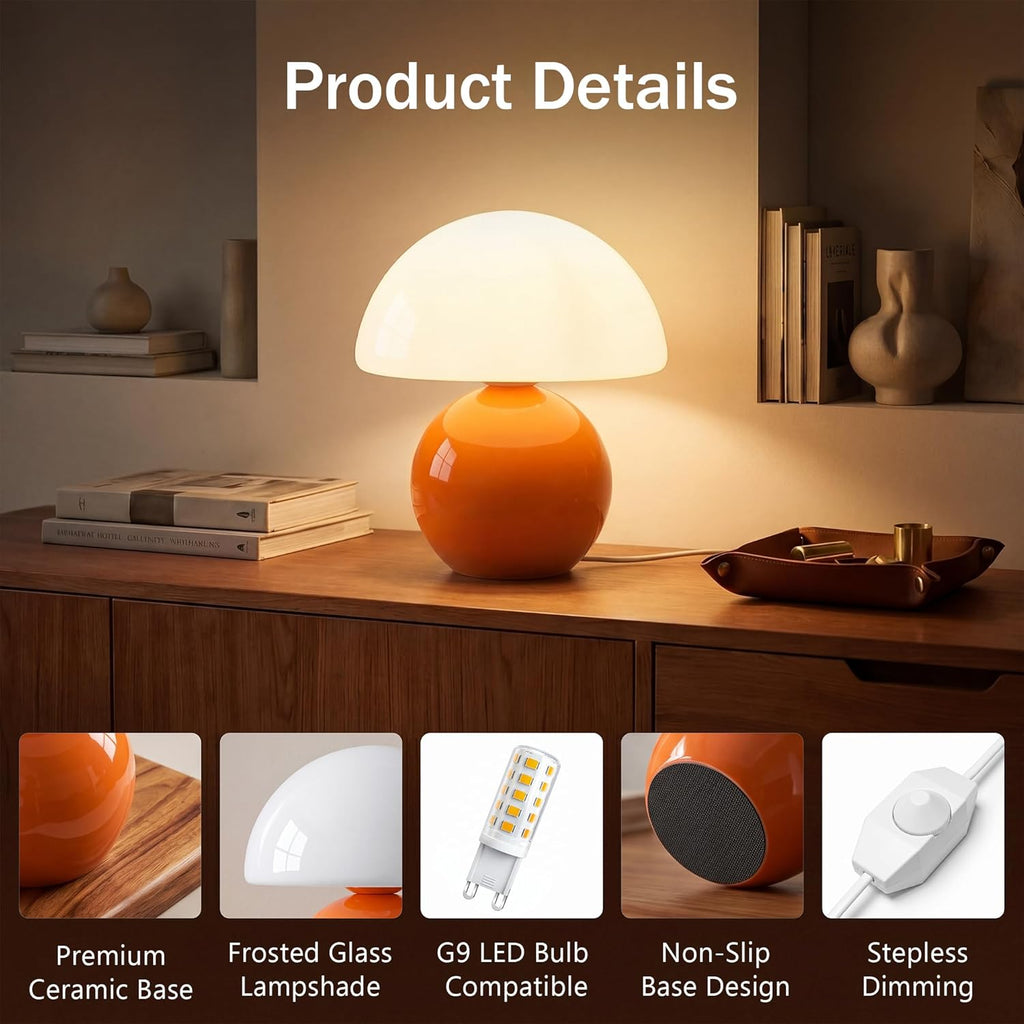 Mid-Century Beige Table Lamp - View 4