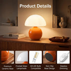 Mid-Century Beige Table Lamp - View 4