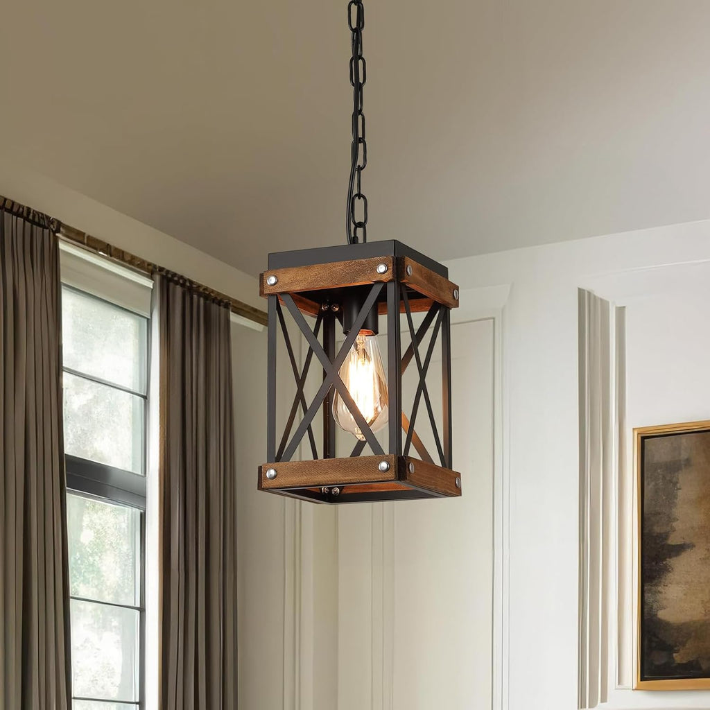 Adjustable Farmhouse Wood Candle — 1-Light - View 7