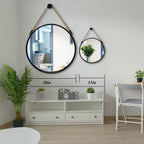 Round Farmhouse Beige Wall Mirror — 15" - View 6