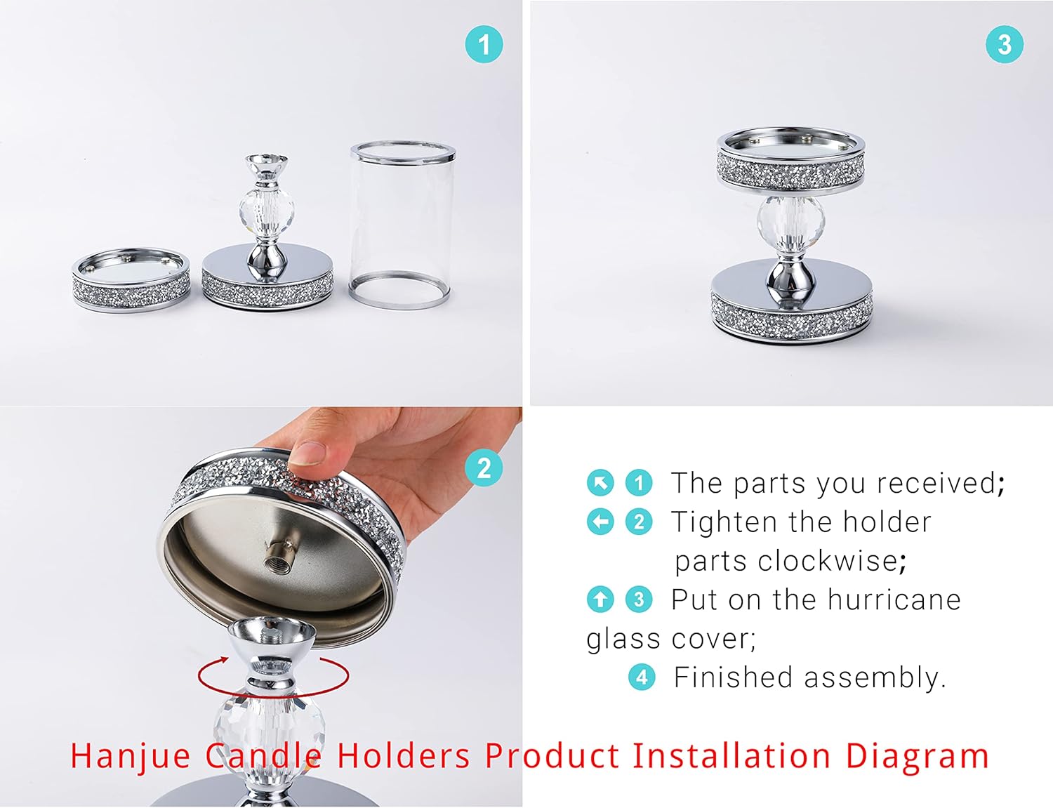 Luxe Silver Pillar Candle - View 9