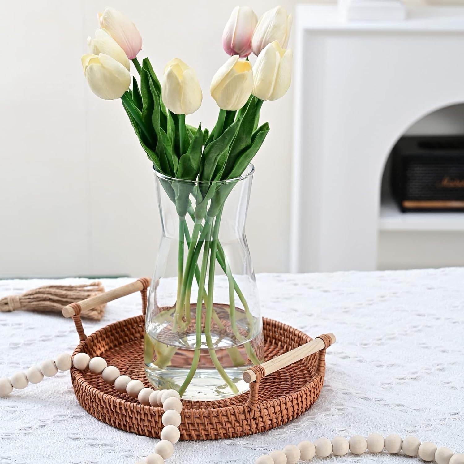 Boho Grey Flower Vase — 8" - View 3