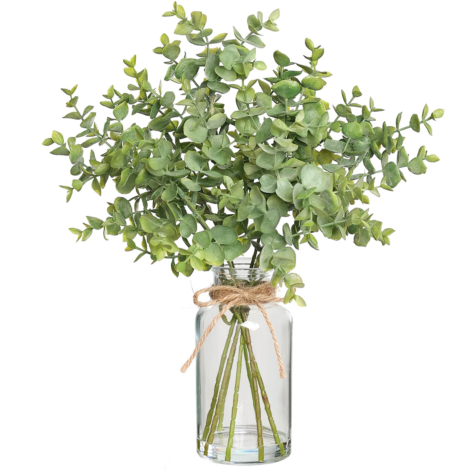 Farmhouse Glass Artificial Plant — 14"