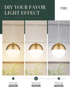 Adjustable Luxe Black Pendant Light — 6" - View 8