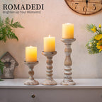 Farmhouse Black Pillar Candle — 6" - View 3