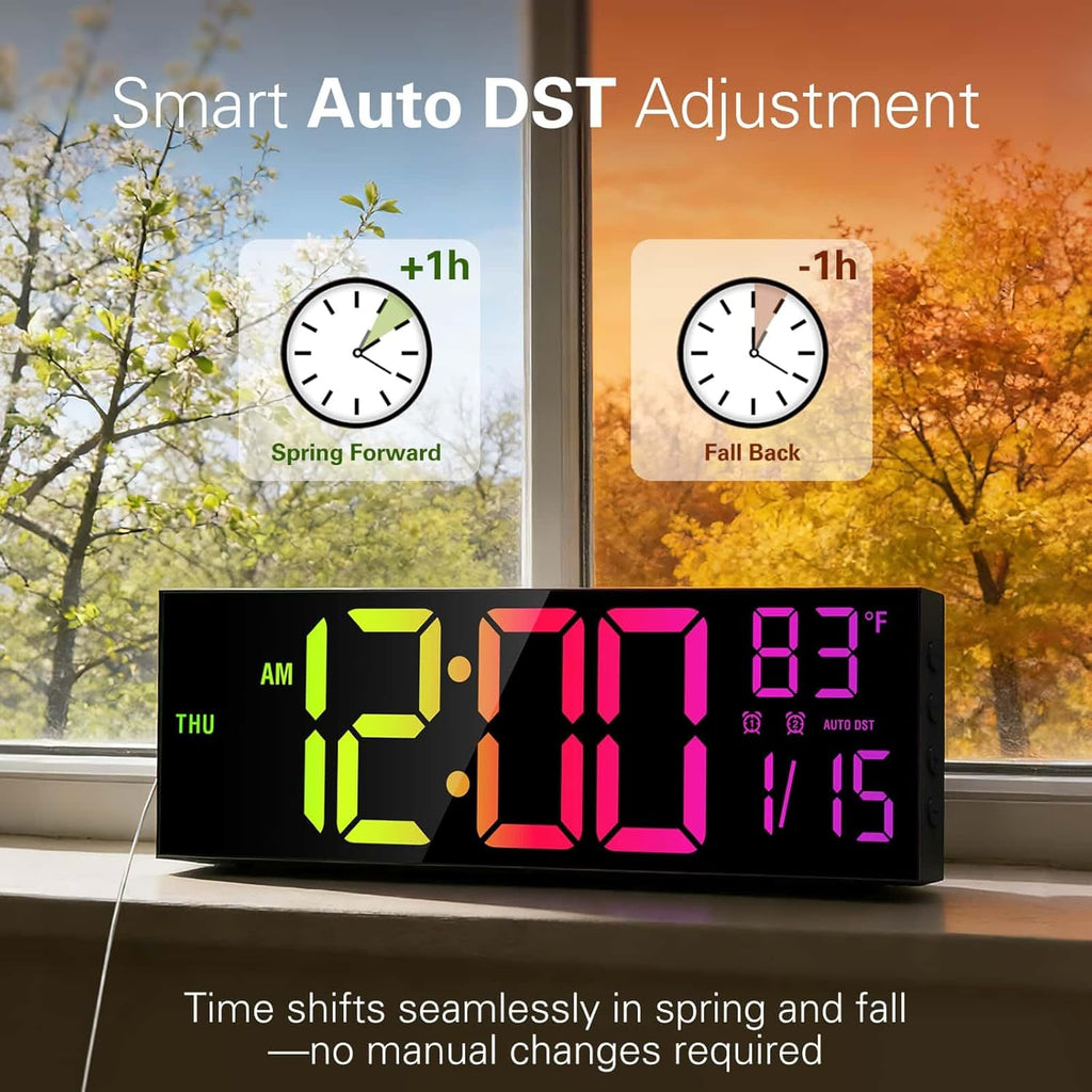 RGB Black Wall Clock — 15" - View 6