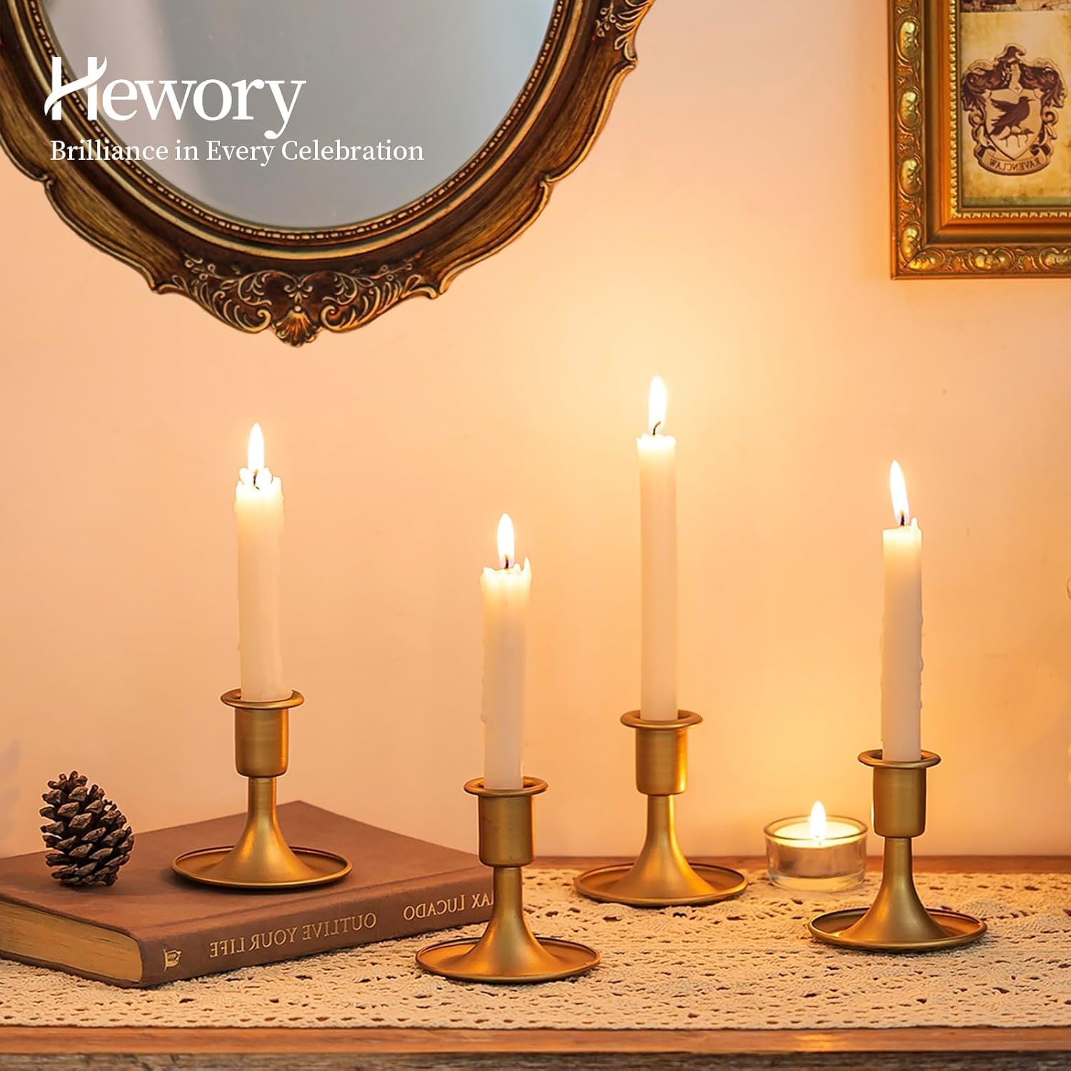 Vintage Luxe Gold Candle — Set of 2 - View 4