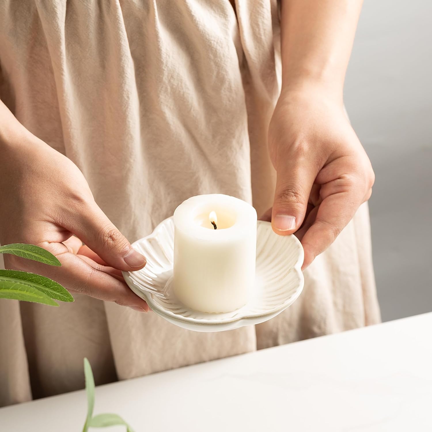 Black Pillar Candle - View 2