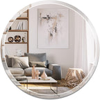 Beveled Beige Wall Mirror — 36" - View 3