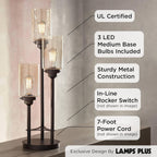 Farmhouse Metal Table Lamp — 3-Light - View 5