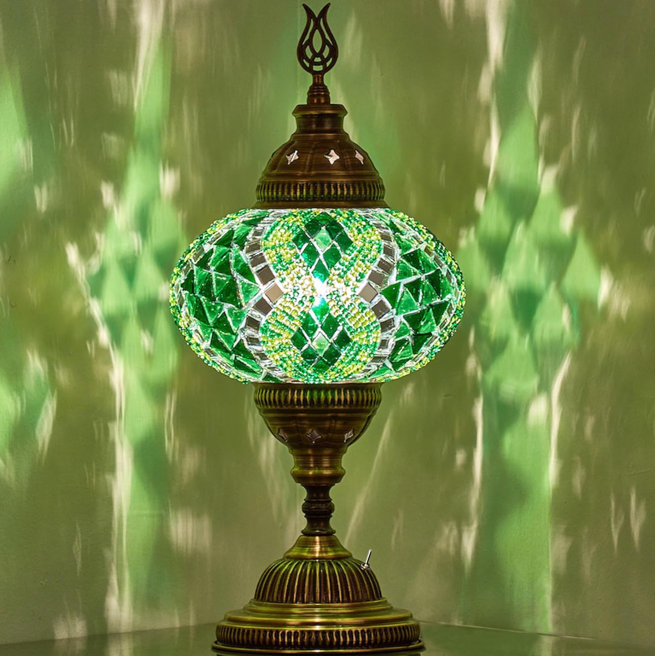 Cordless Blue Table Lamp — Green