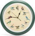 Black Wall Clock — 13" — Green