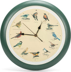 Black Wall Clock — 13" — Green