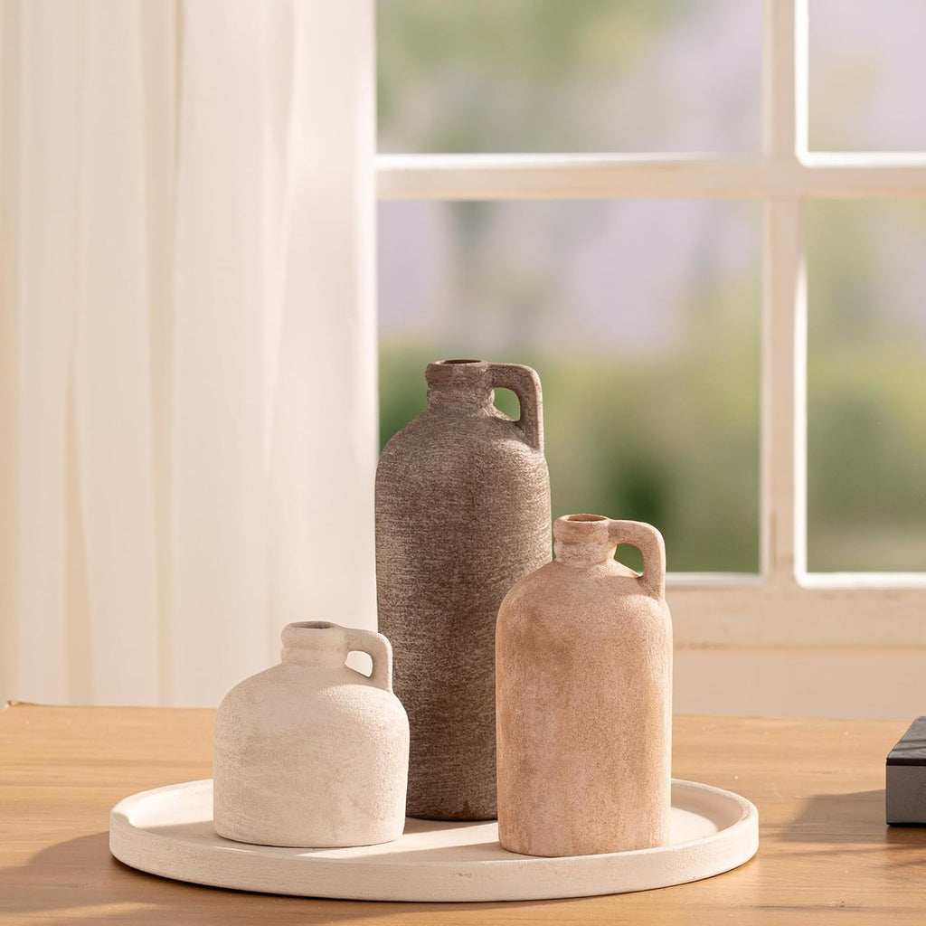 Farmhouse Brown Flower Vase — Set of 3 - View 7