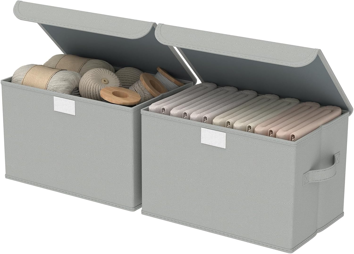 Beige Storage Bin — 2x7 — Large（2 Pack）