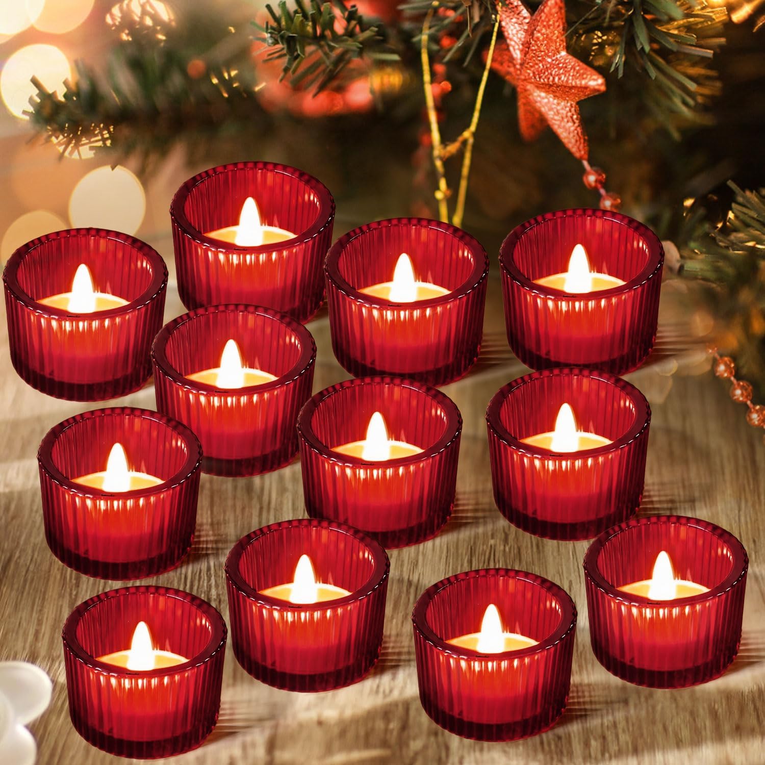 Luxe Black Candle — 2" — Red