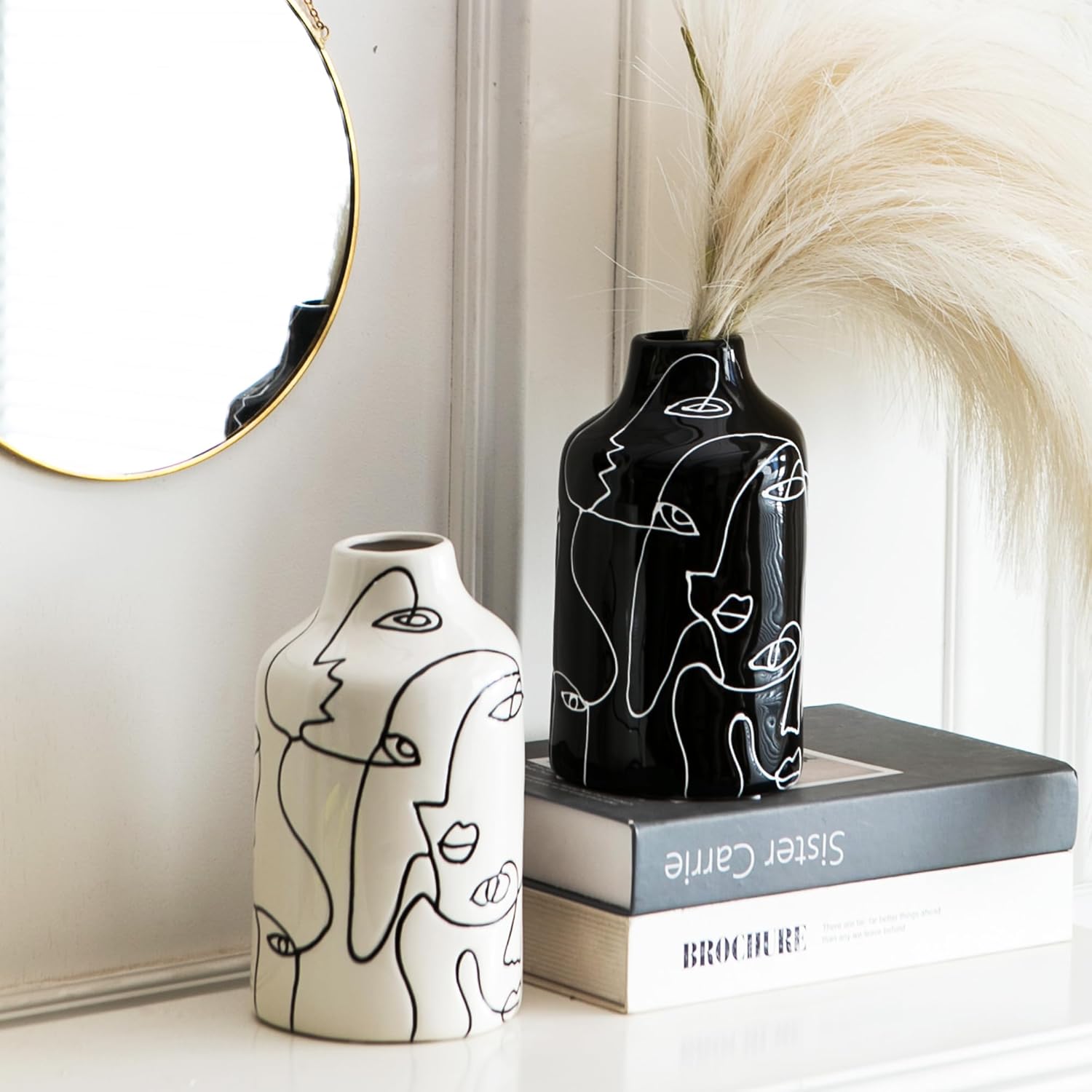 Modern Black Flower Vase - View 5