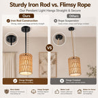 Adjustable Boho Metal Pendant Light — 4.8" - View 6