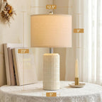 Dimmable Modern Beige Bedside Lamp — 23" - View 6
