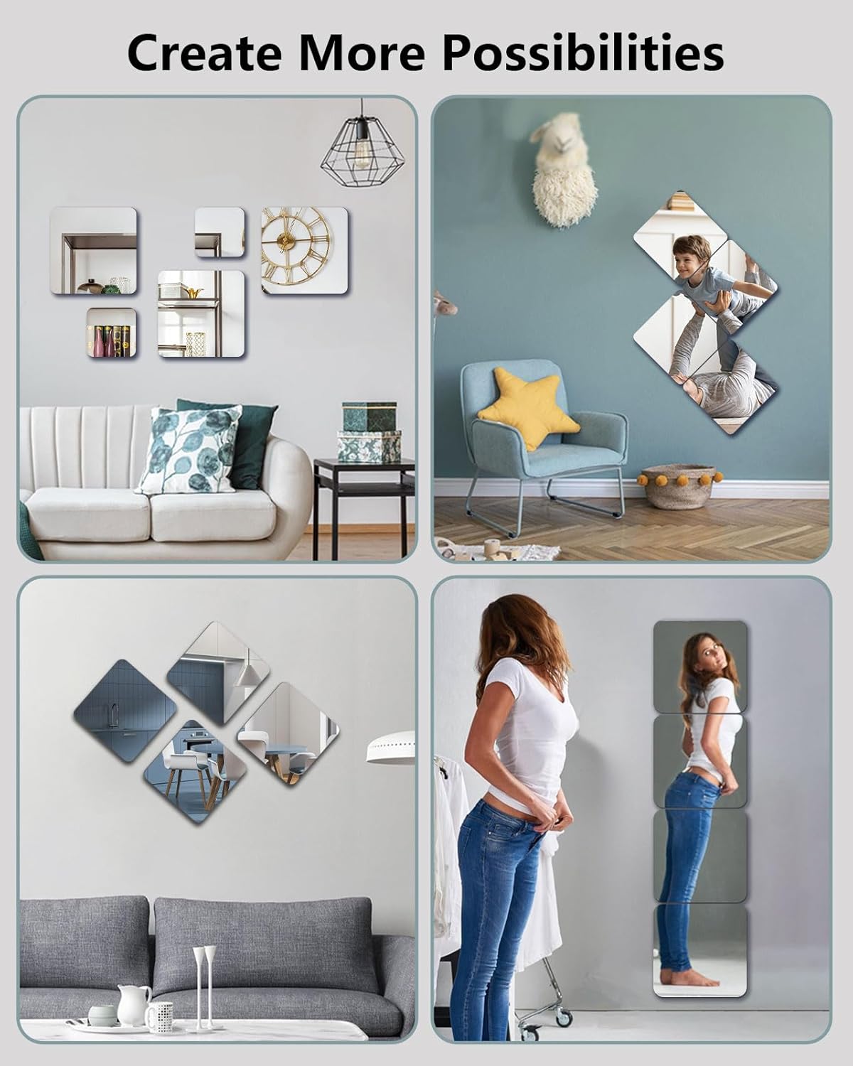 Silver Wall Mirror — 14" - View 3