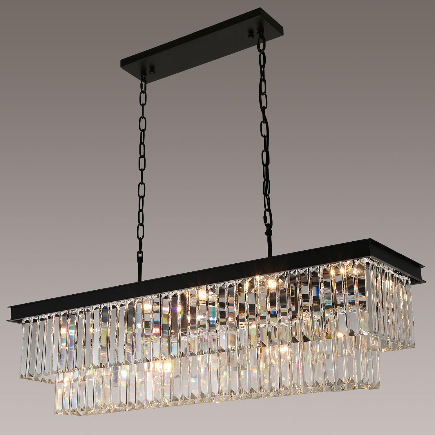 Luxe Black Chandelier — 11-Light — Black