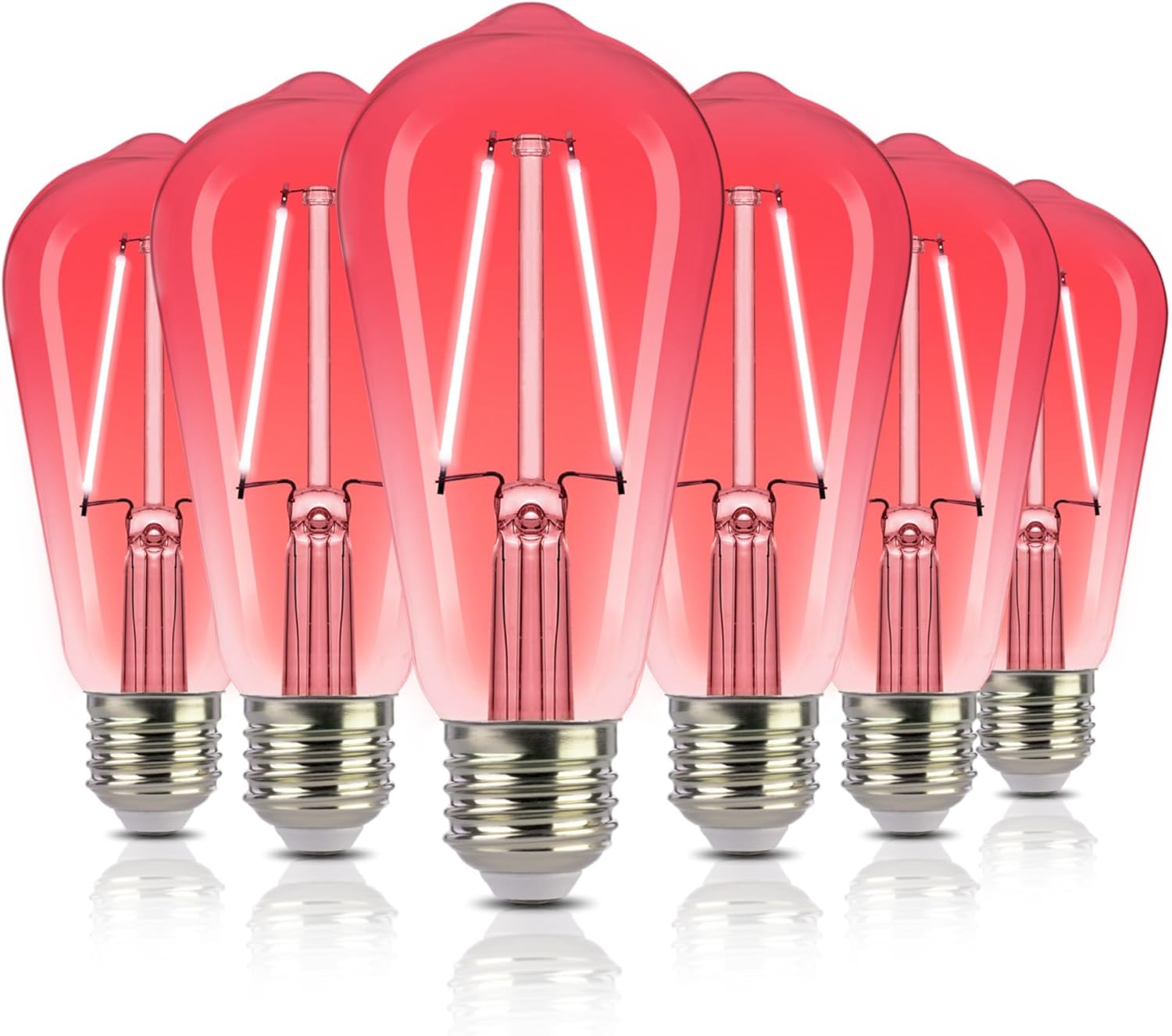 Dimmable Green Smart Bulb — Set of 1 — Red
