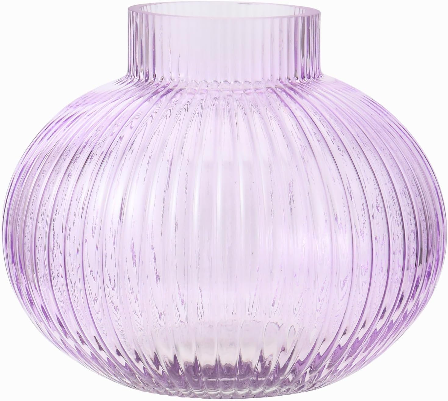 Modern Black Flower Vase — 5" — Purple
