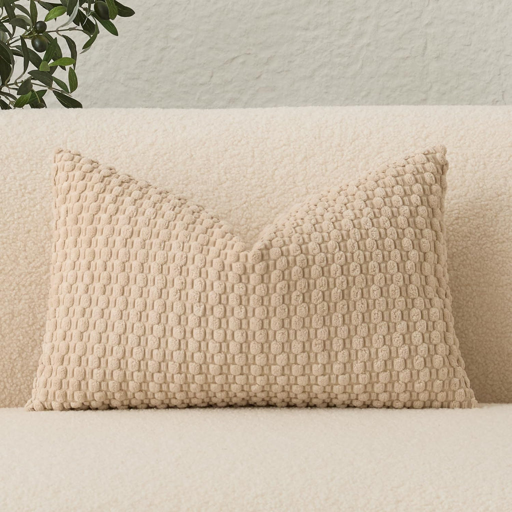 Lumbar Boho Beige Pillow Cover — 24"