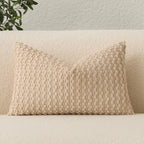 Lumbar Boho Beige Pillow Cover — 24"