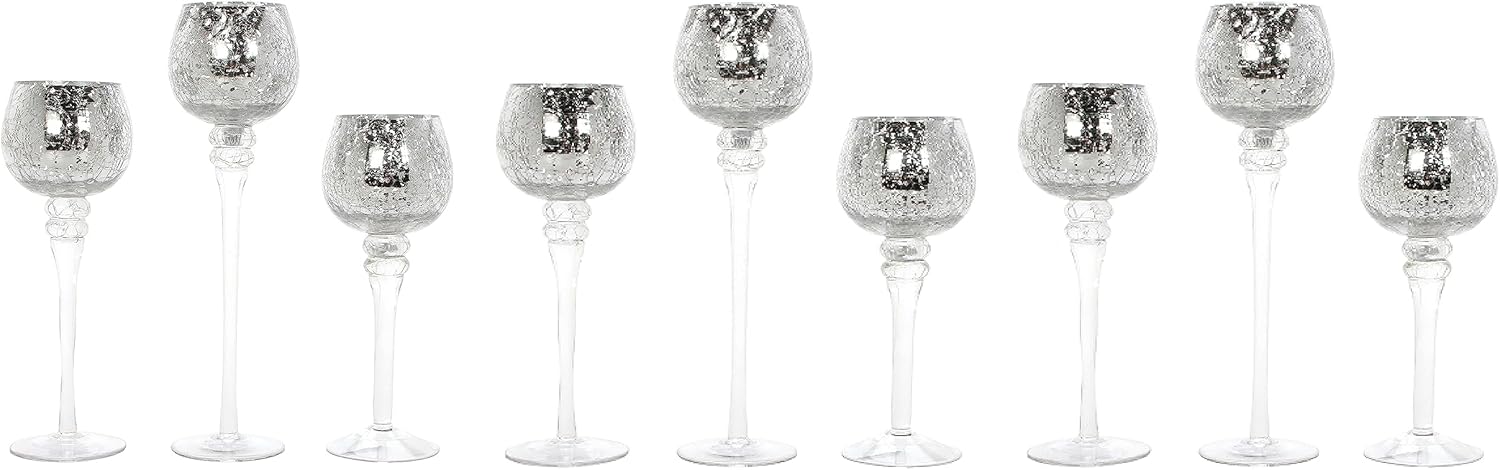 Blue Candle — 9" — Silver