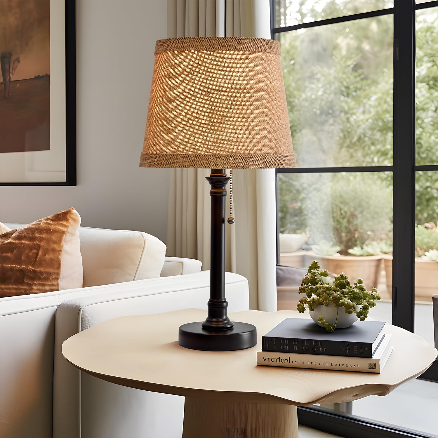 Black Bedside Lamp — 19.5"