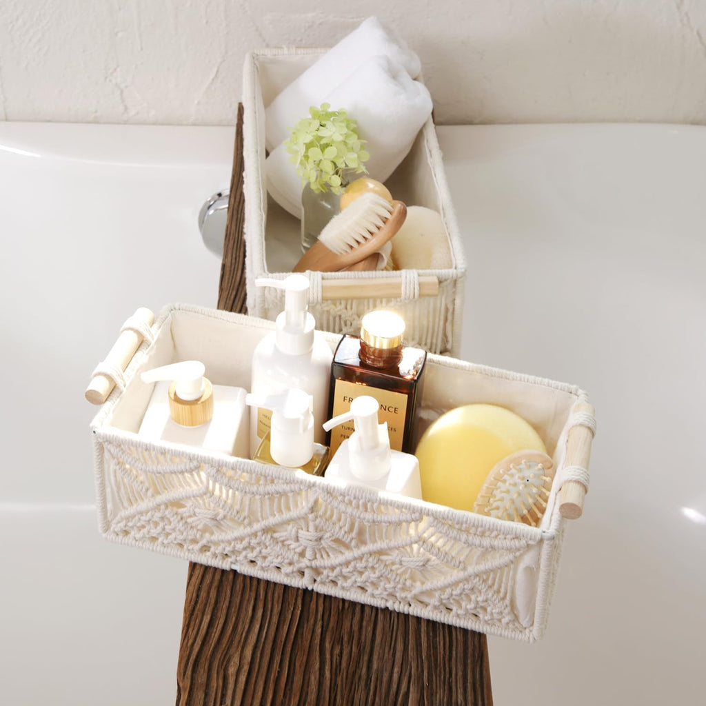 Boho Rattan Storage Basket — Set of 2 - View 6