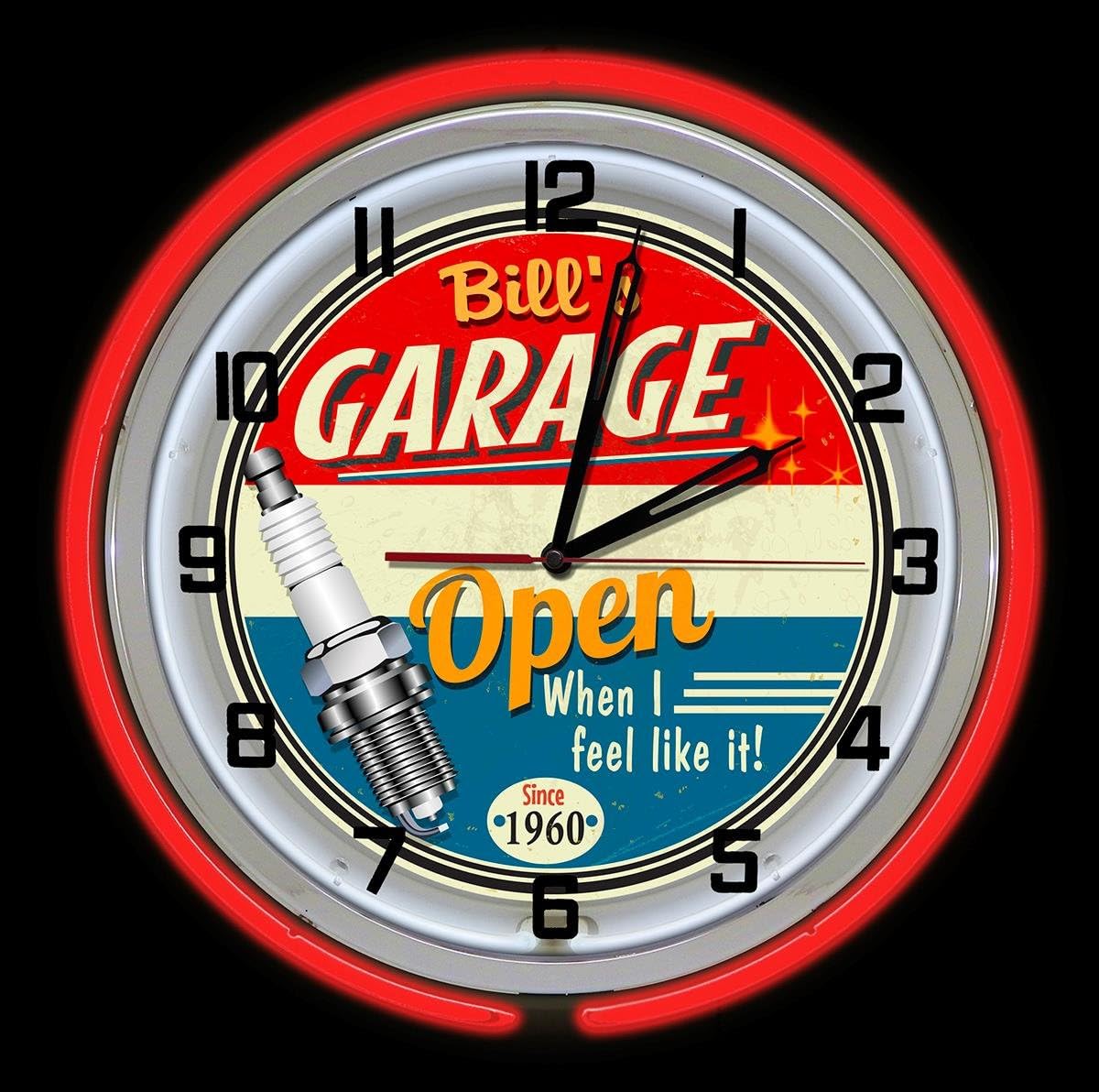 Vintage Blue Wall Clock - View 2