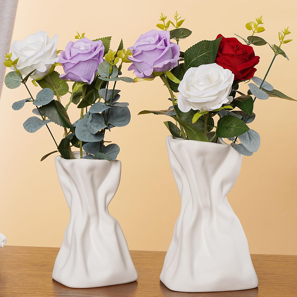 Boho Black Flower Vase — Set of 2