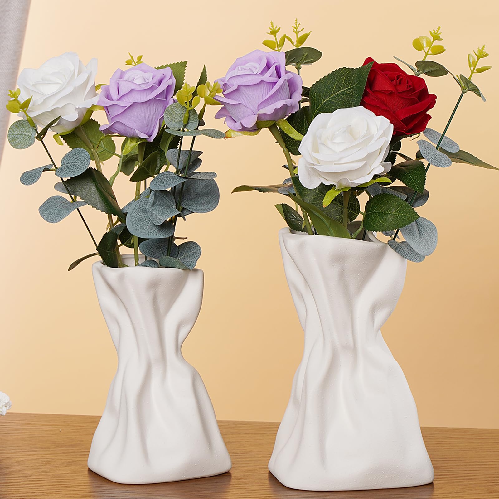 Boho Black Flower Vase — Set of 2