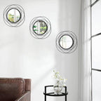 Round Black Wall Mirror — 12" - View 4