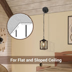 Adjustable Farmhouse Wood Pendant Light — 63" - View 6