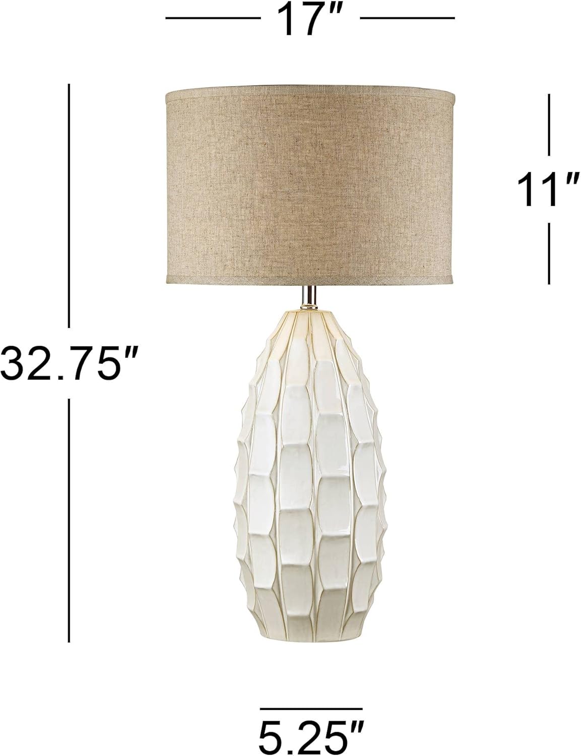 Handcrafted Mid-Century Ceramic Table Lamp — 32.75" - View 4