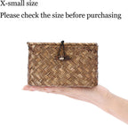 Handwoven Boho Brown Storage Basket - View 3