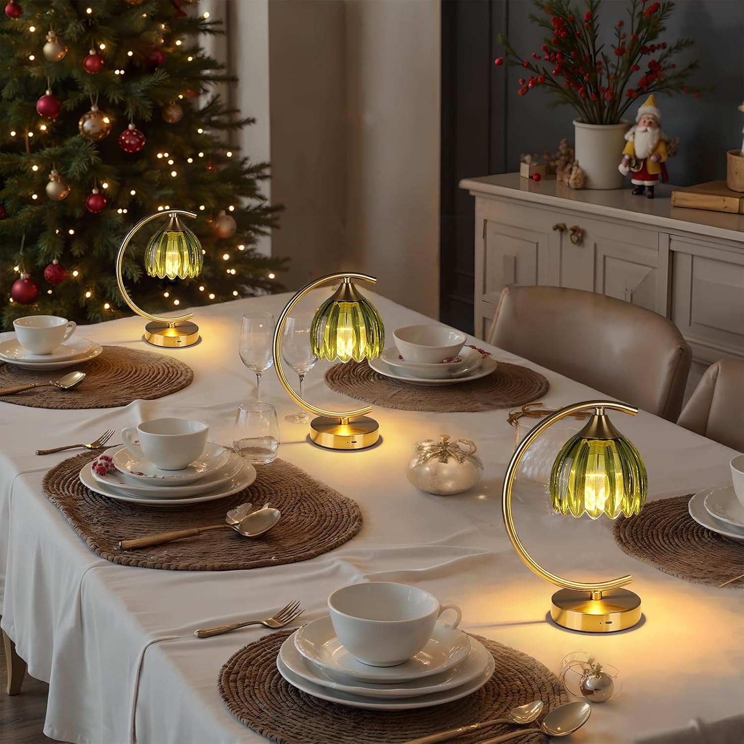 Cordless Green Table Lamp - View 4