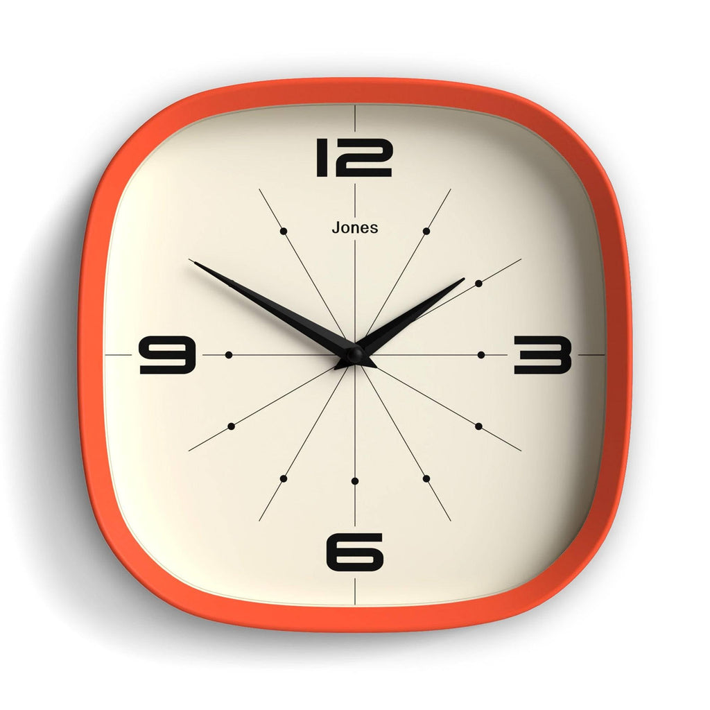 Mid-Century Black Wall Clock — 10"
