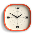 Mid-Century Black Wall Clock — 10"