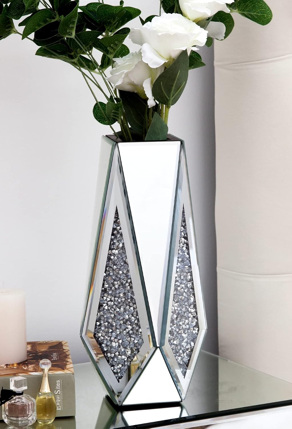 Luxe Glass Mirror — 12" — Crush Glass