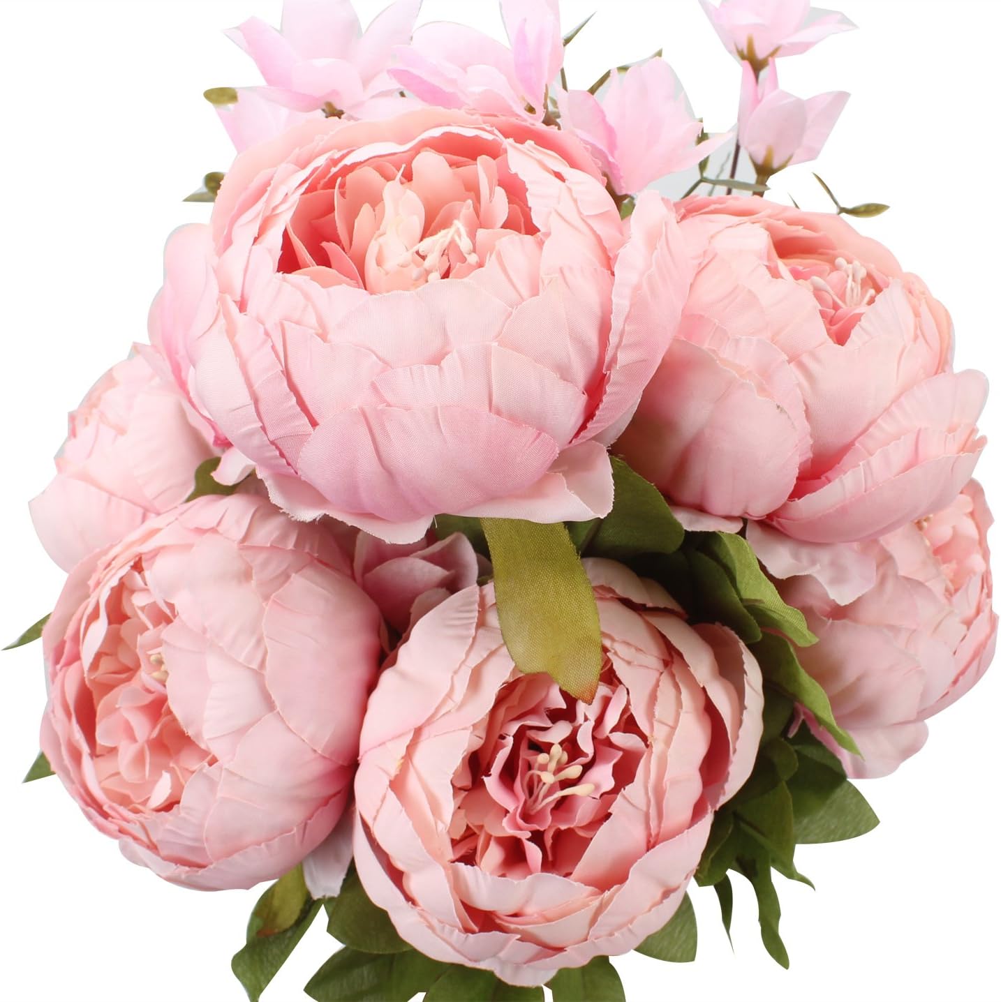Vintage Black Artificial Plant — Set of 1 — Spring Light Pink