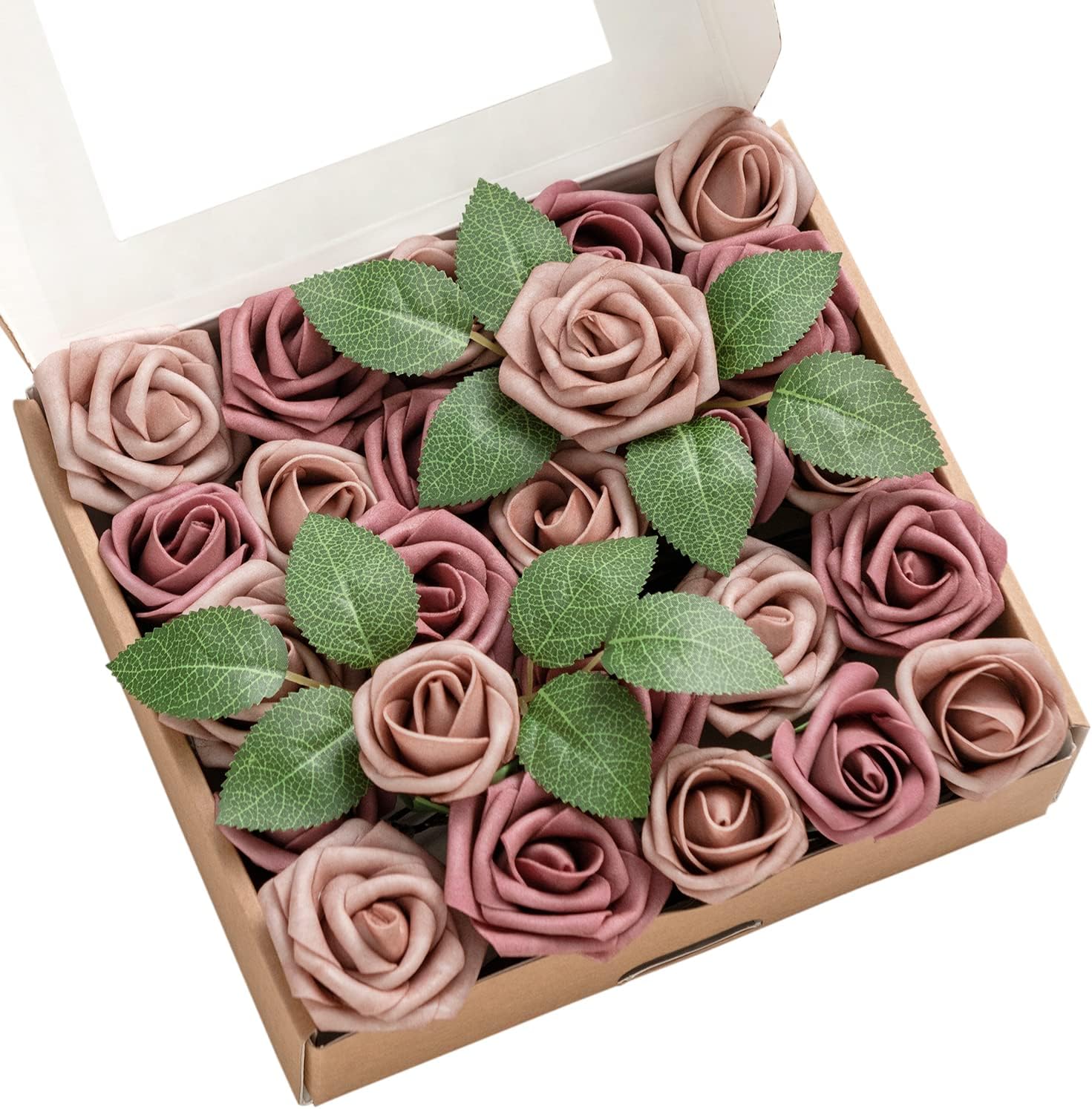 Blue Artificial Plant — 1.5" — Dusty Rose & Mauve